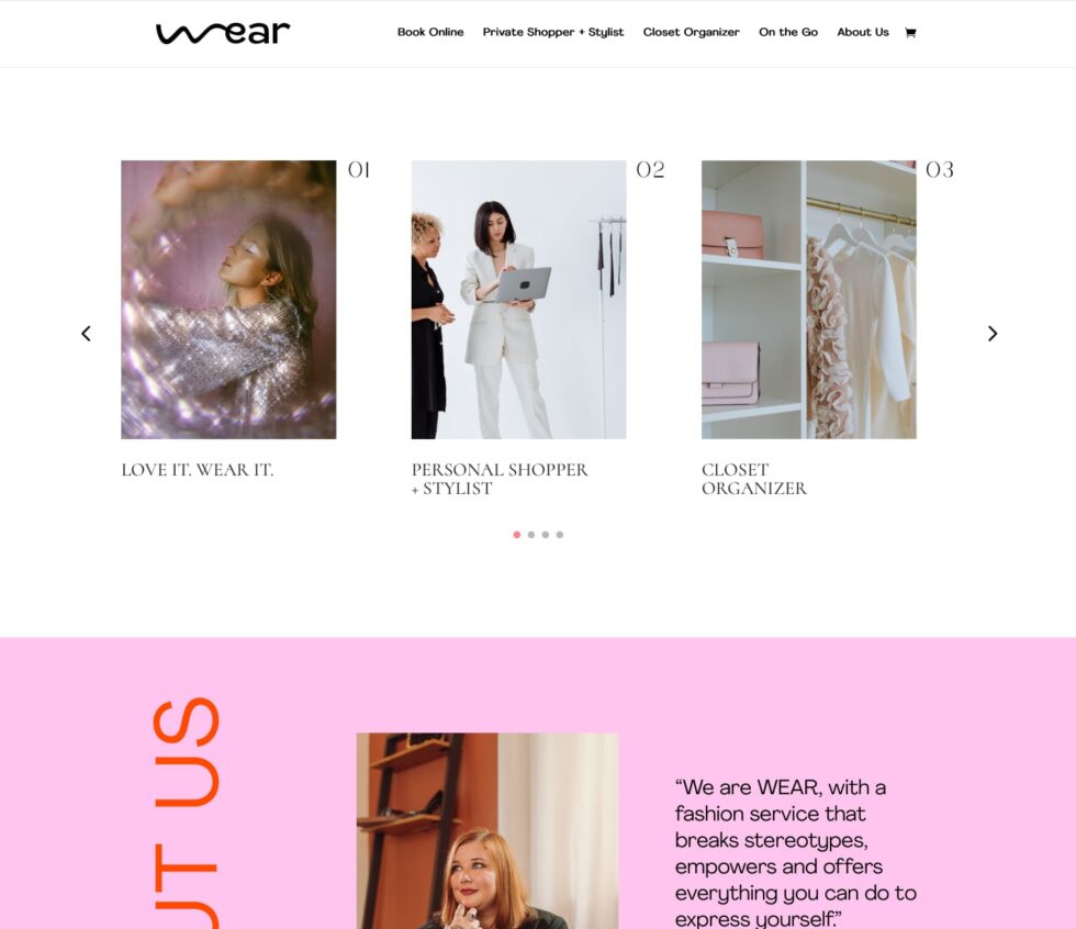 Proyecto Wear Puerto Rico: vista del sitio desarrollado por Innovacoders